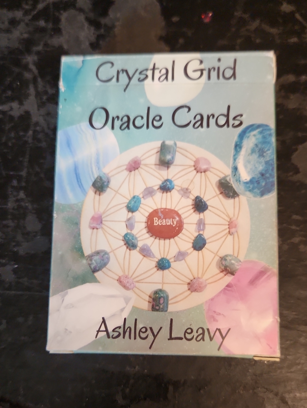 NWOT Crystal Grid Oracle Cards by Ashley Leavy - Blue, Pink, White